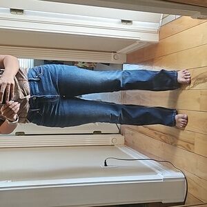 Like new, stretchy boot cut Wranglers.